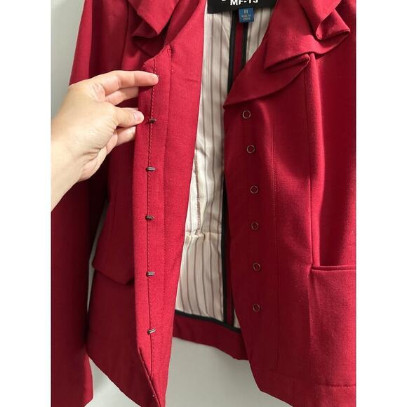 🔴Millard‎ Fillmore Anthropologie Red Blazer Size M - Picture 3 of 7